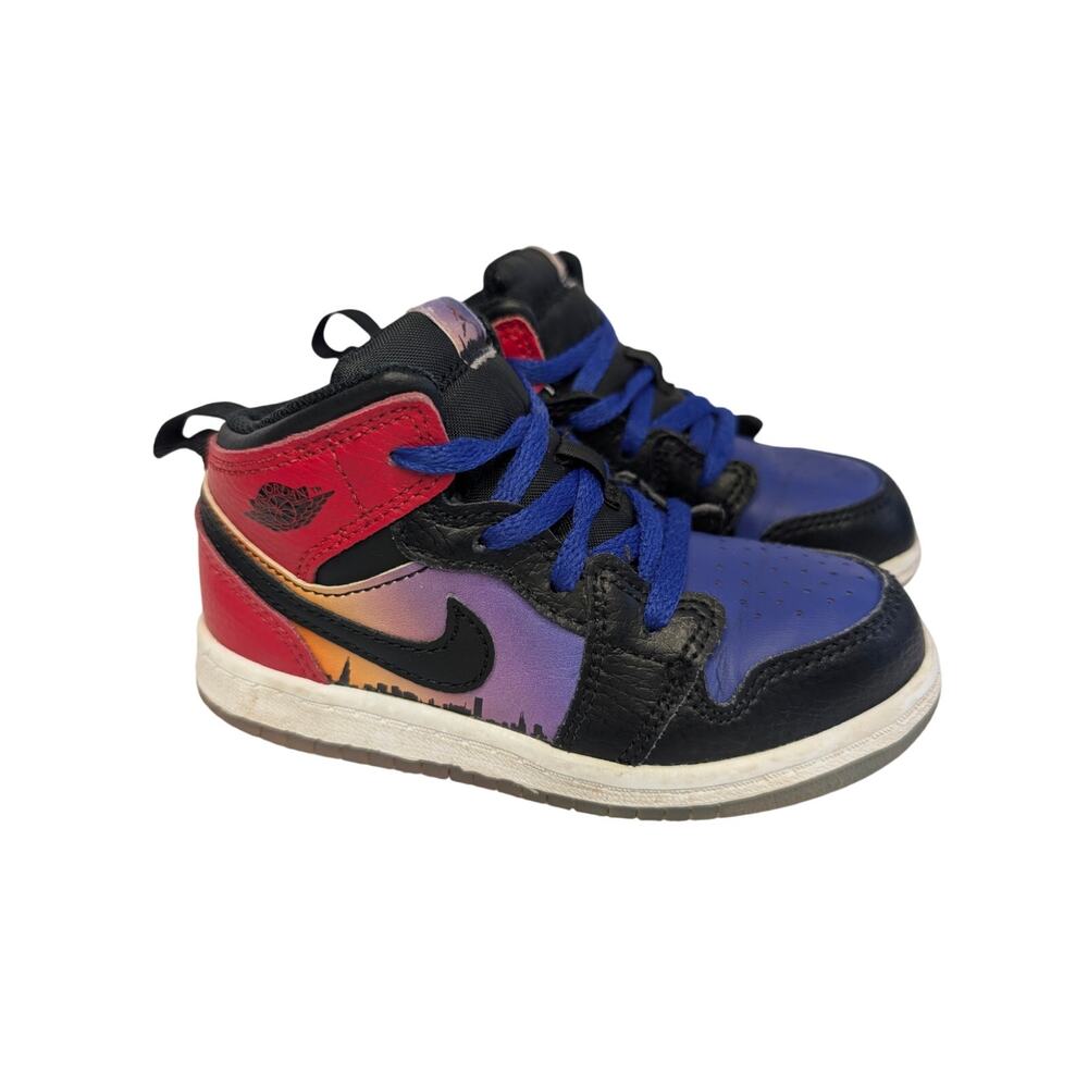 Nike Boys Shoes, Nike Air Jordan 1 Mid SS (Skyline) Streetwear Sneakers, Sz 9C